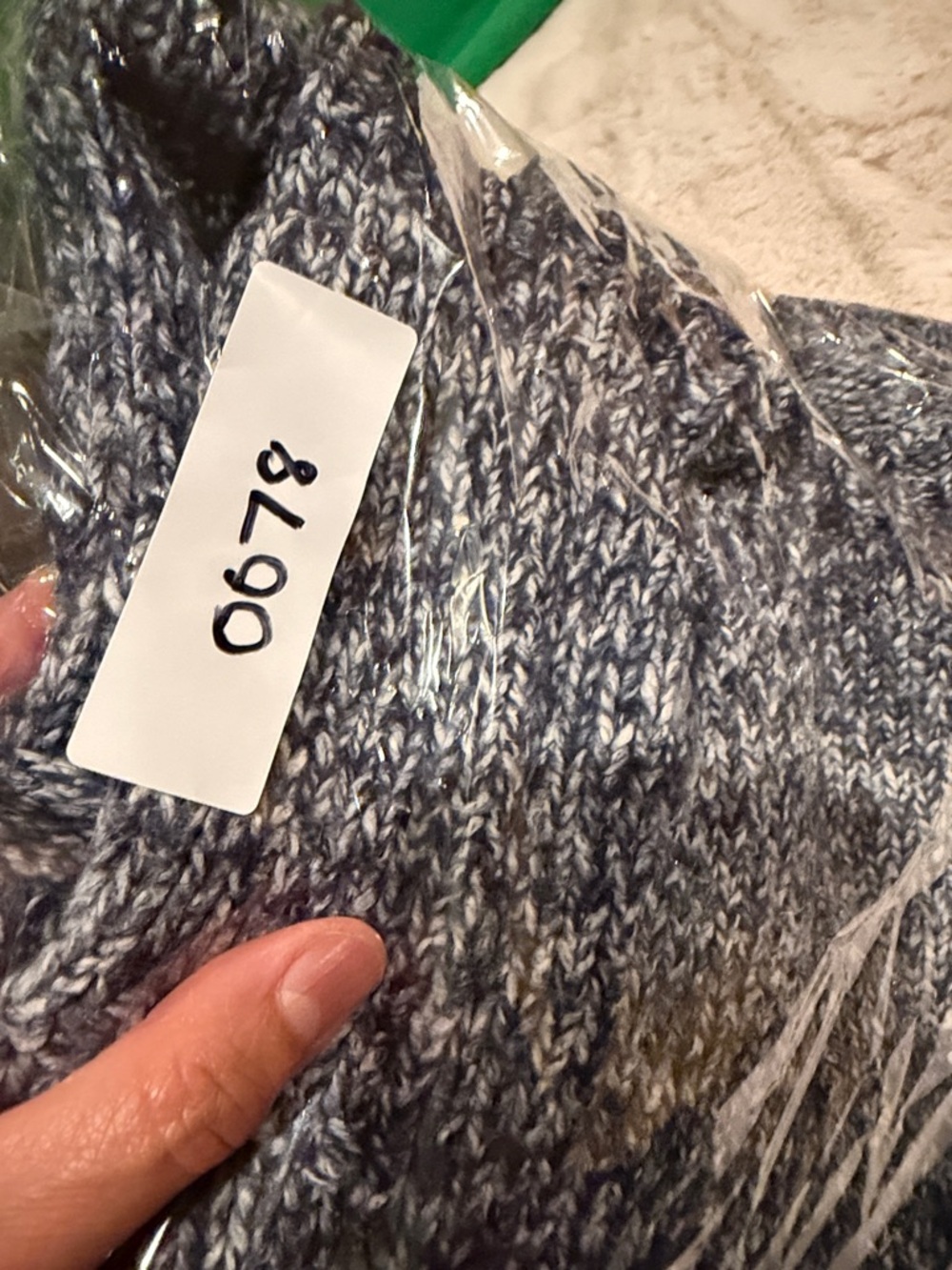 Pure Jill Cozy Blue marled Knit Sweater - Picture 9 of 9